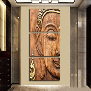 Framed 3 Panels - Buddha