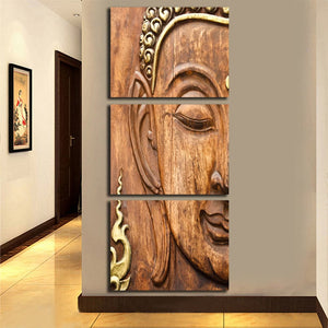 Framed 3 Panels - Buddha