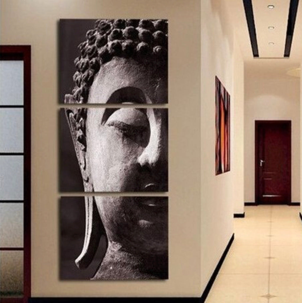 Framed 3 Panels - Buddha