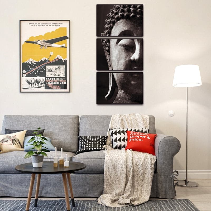 Framed 3 Panels - Buddha