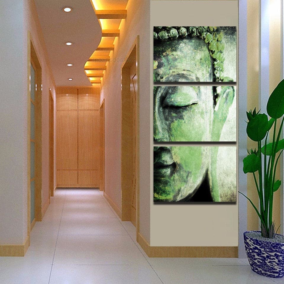 Framed 3 Panels - Buddha