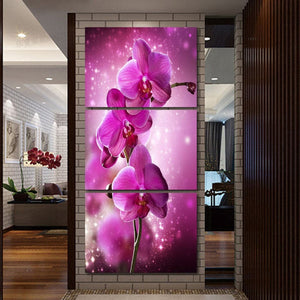 Framed 3 Panels - Flower
