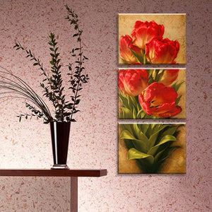 Framed 3 Panels - Flower