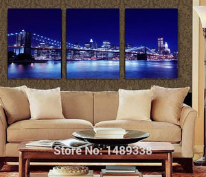 Framed 3 Panels - City Night