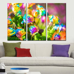Framed 3 Panels - Flower