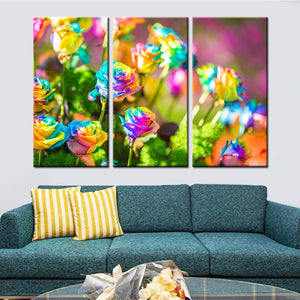 Framed 3 Panels - Flower