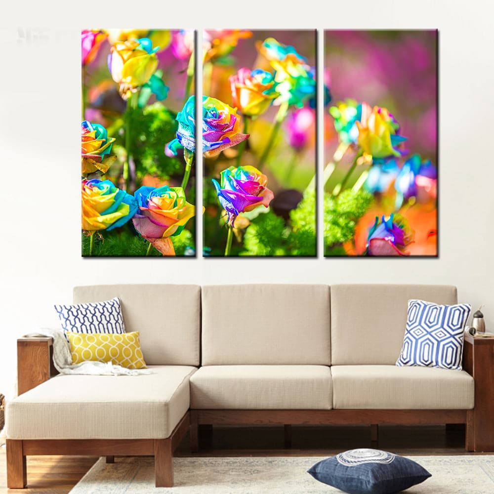 Framed 3 Panels - Flower