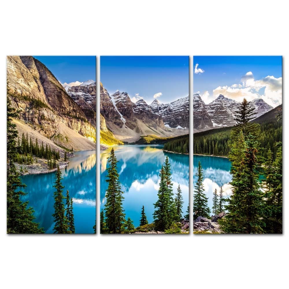 Pine Stretched  Framed 3 Panels - Landscape