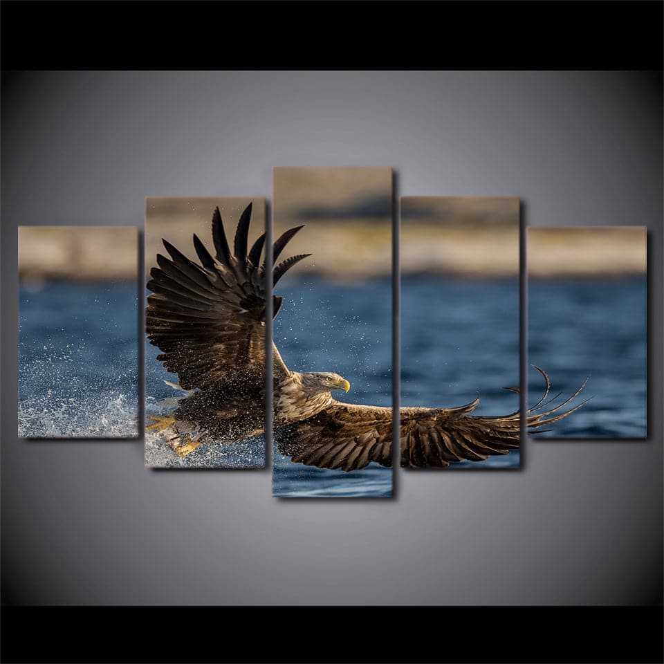 Framed 5 Panels - Eagle