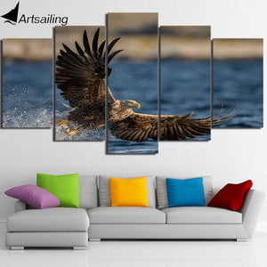Framed 5 Panels - Eagle