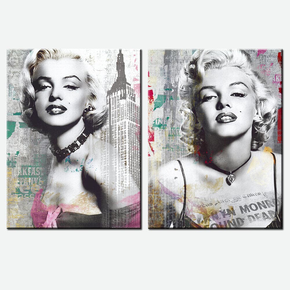Framed 2 Panels - Marilyn Monroe