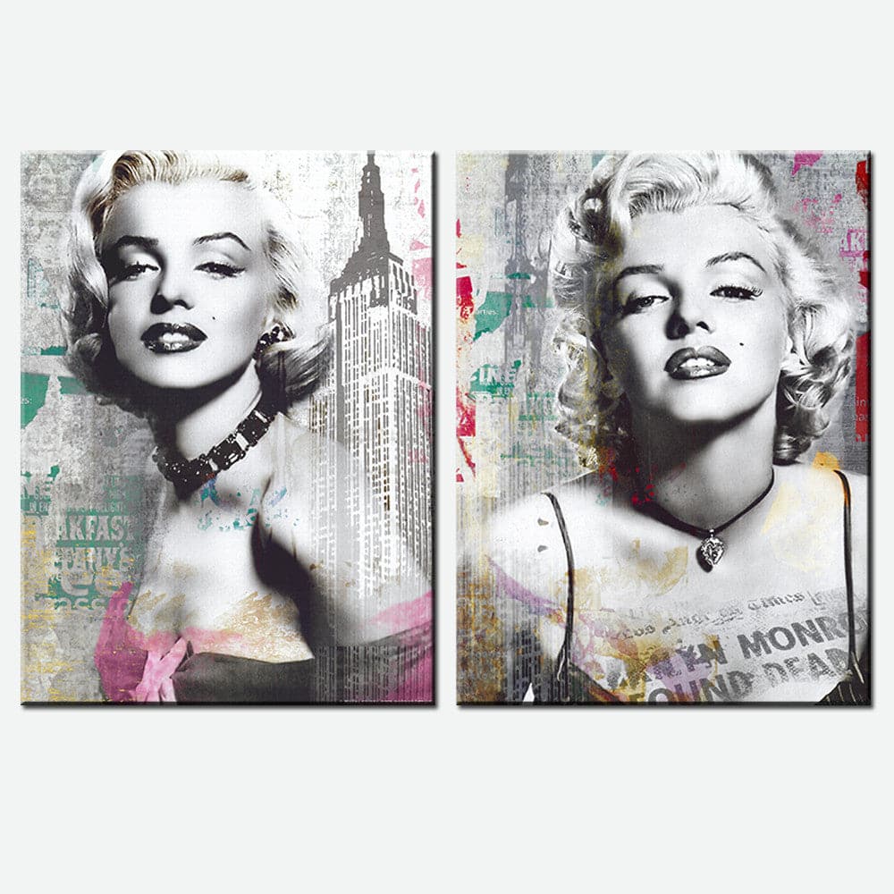 Framed 2 Panels - Marilyn Monroe
