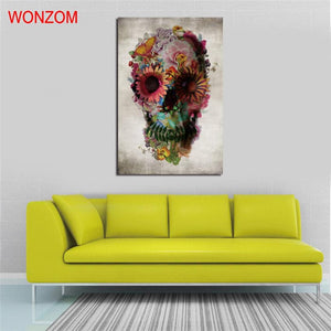 Framed 1 Panel - Skull