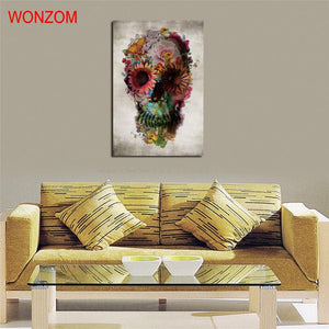 Framed 1 Panel - Skull