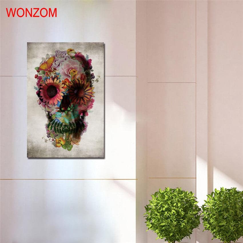 Framed 1 Panel - Skull