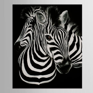 Framed 1 Panel - Zebras