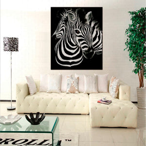 Framed 1 Panel - Zebras