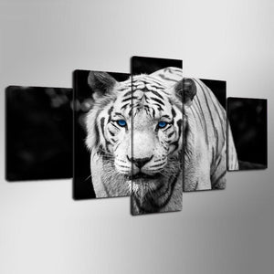 Framed 5 Panels - Tiger