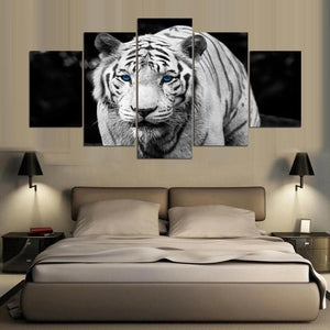 Framed 5 Panels - Tiger
