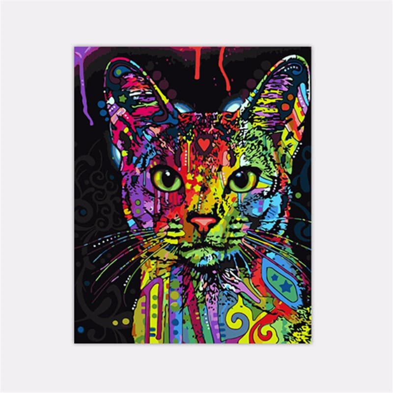 Pine Stretched  Framed 1 Panel - Cat