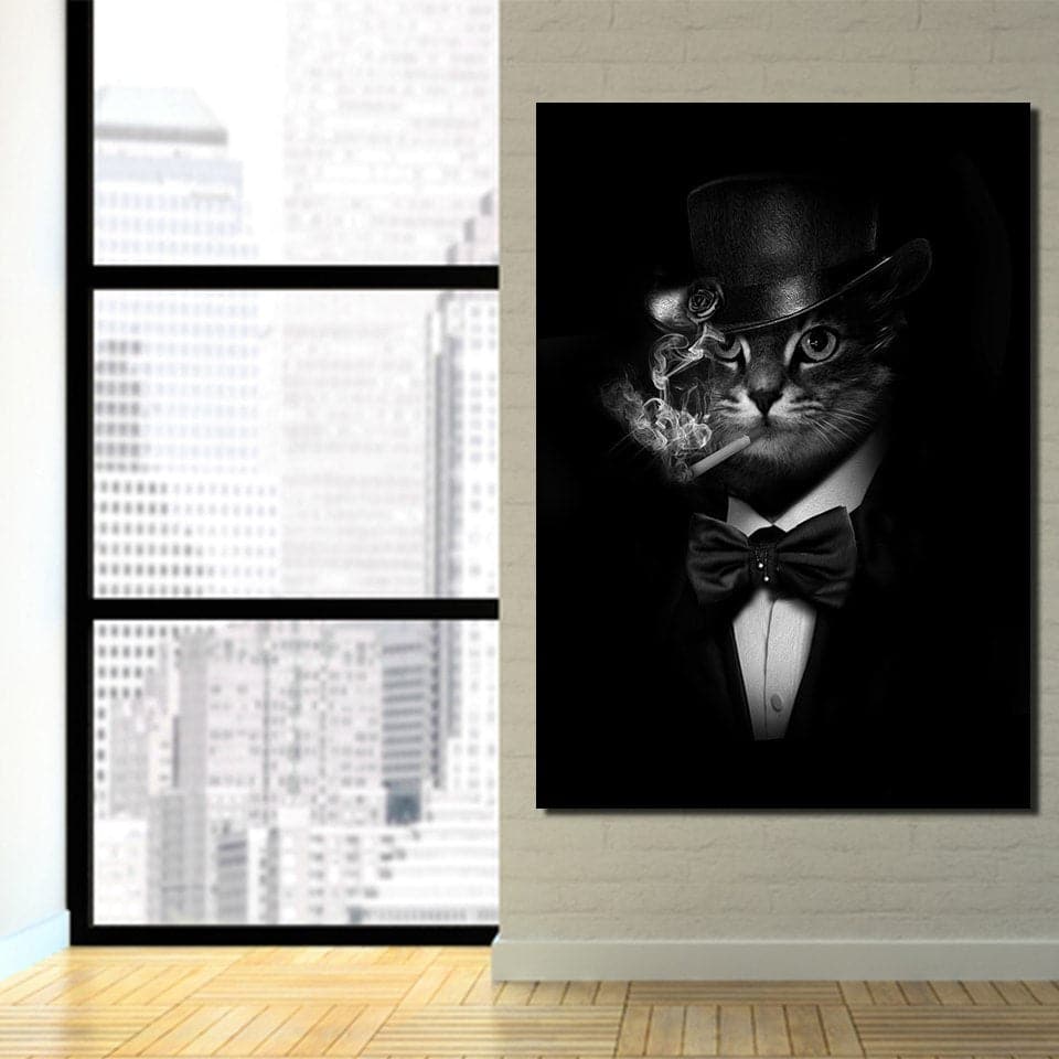 Framed 1 Panel - Gentleman Cat