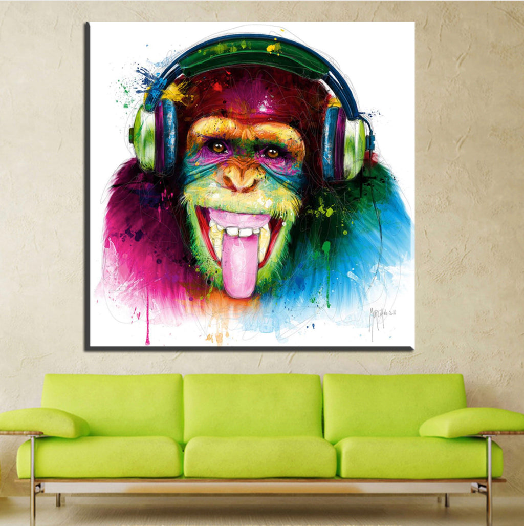 Pine Stretched  Framed 1 Panel - Music Monkey