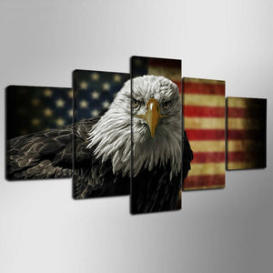 Framed 5 Panels - Eagle