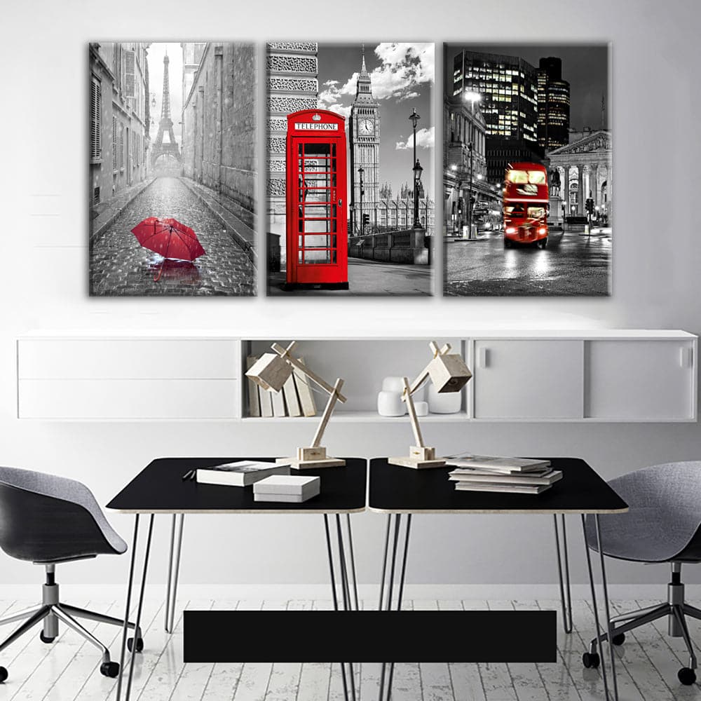 Framed 3 Panels - London