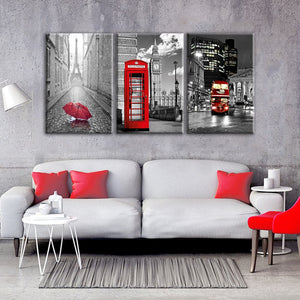 Framed 3 Panels - London