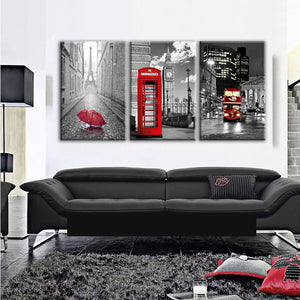 Framed 3 Panels - London