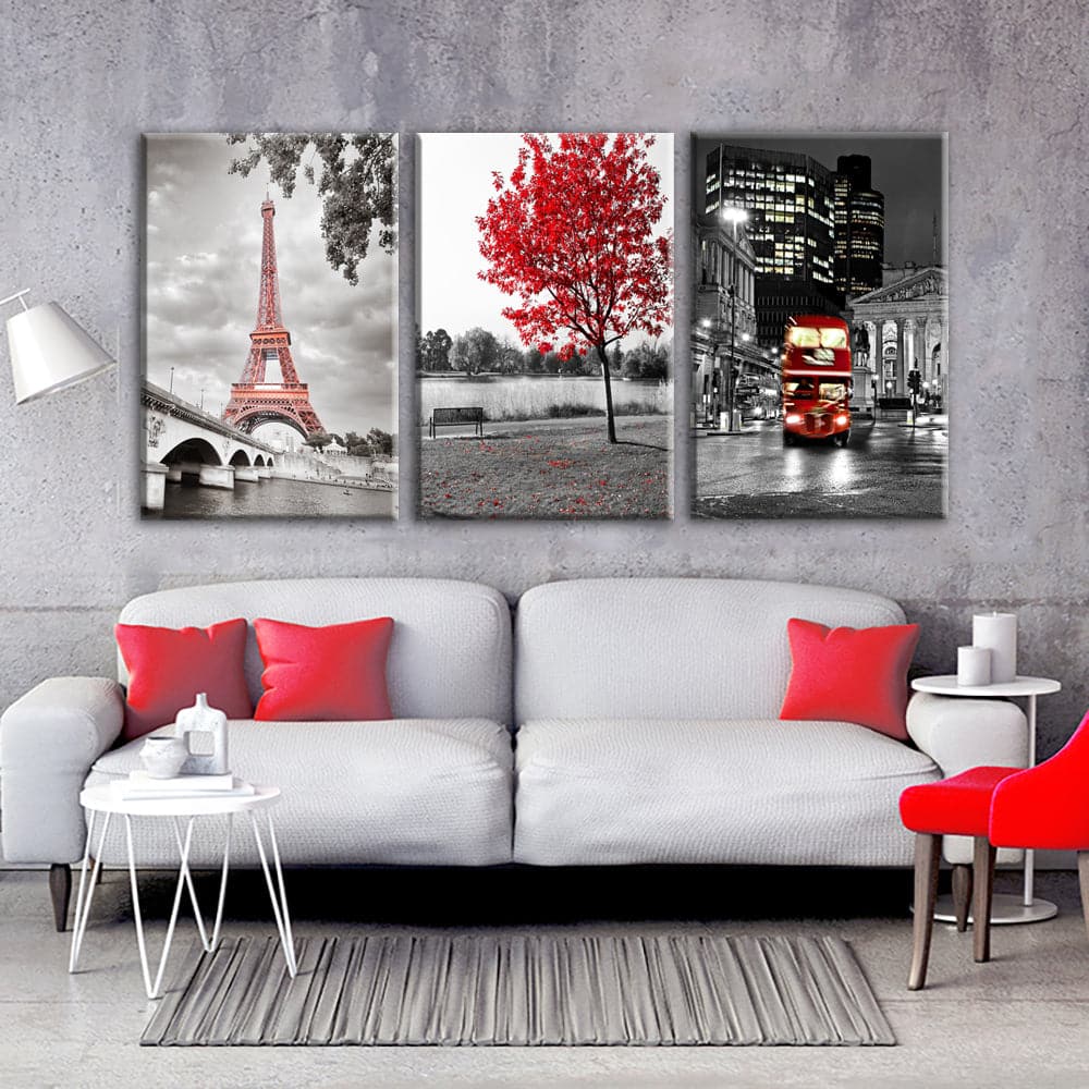 Framed 3 Panels - London