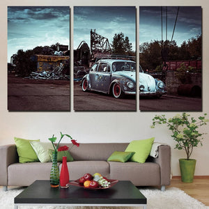 Framed 3 Panels - Volkswagen Beetle