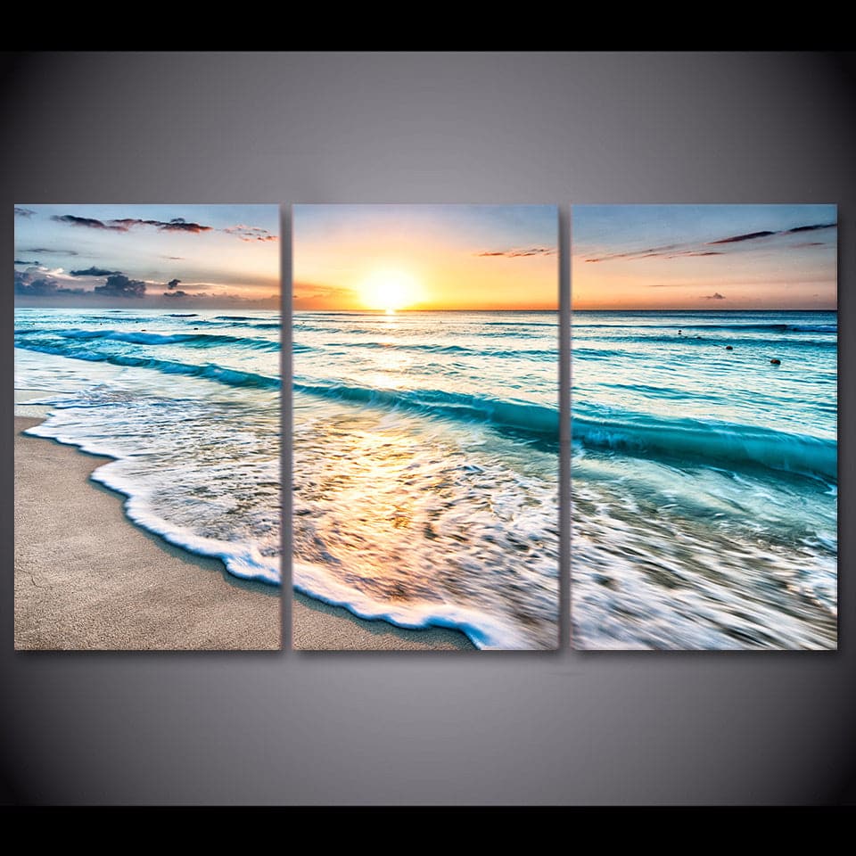 Framed 3 Panels - Seascape