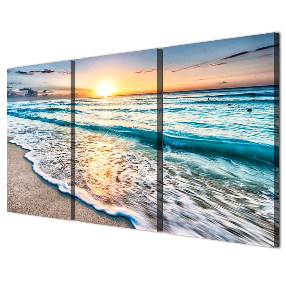 Framed 3 Panels - Seascape