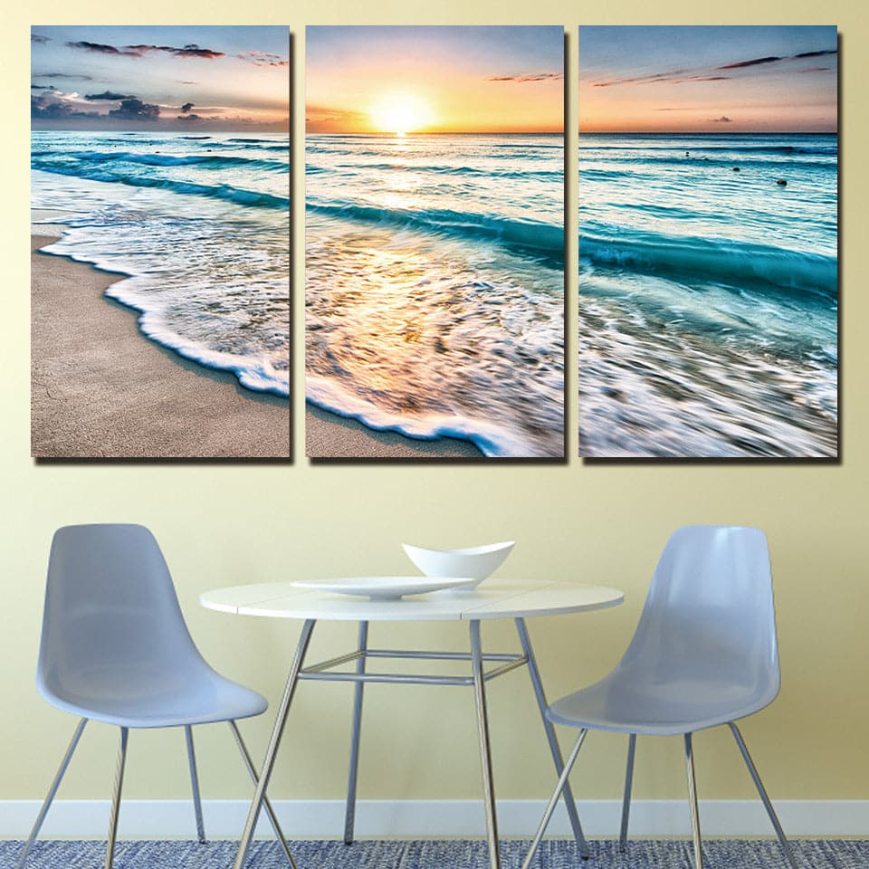 Framed 3 Panels - Seascape