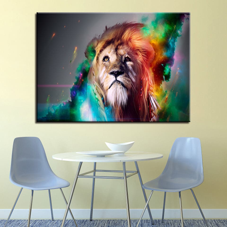 Framed 1 Panel - Lion