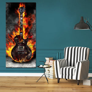 Framed 3 Panels - Guitar