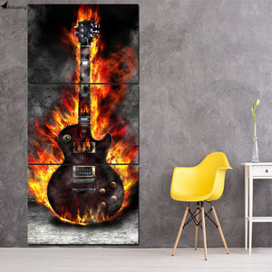 Framed 3 Panels - Guitar