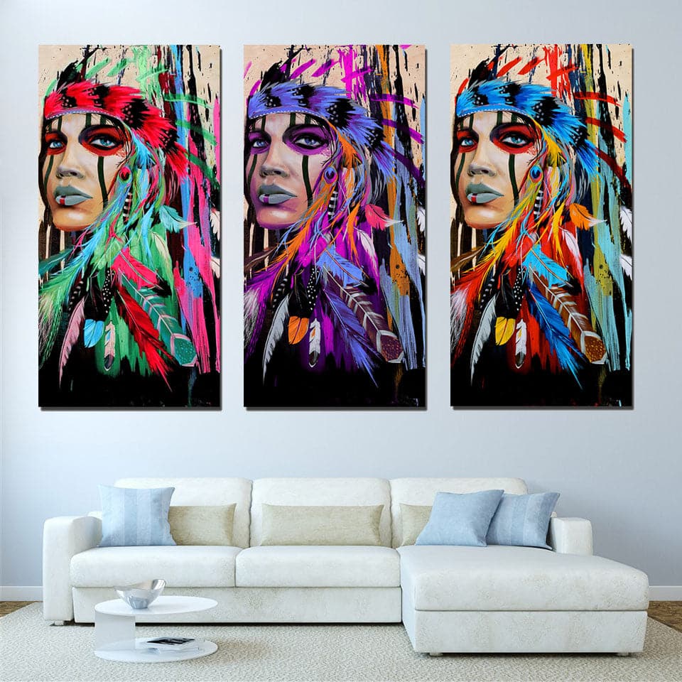 Framed 3 Panels - Indiana Women