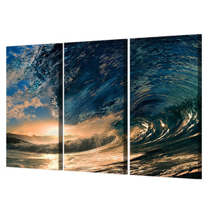 Framed 3 Panels - Wave