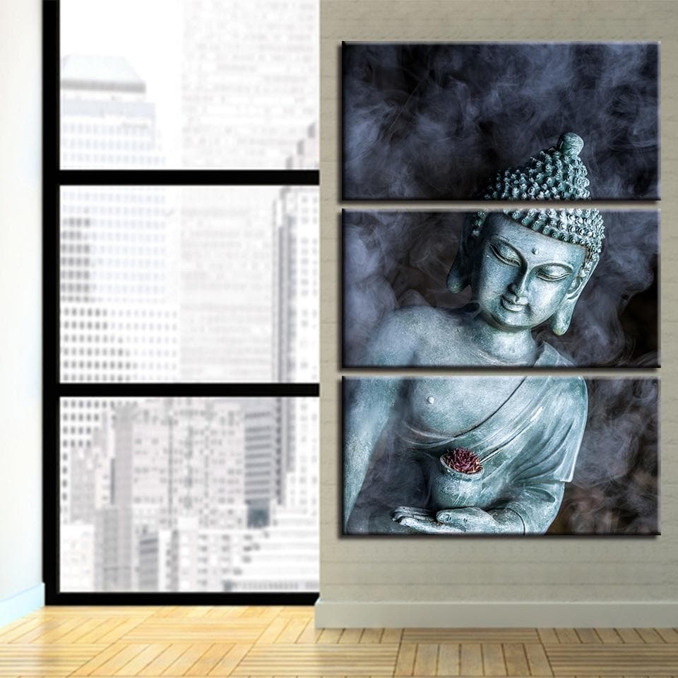 Framed 3 Panels - Buddha