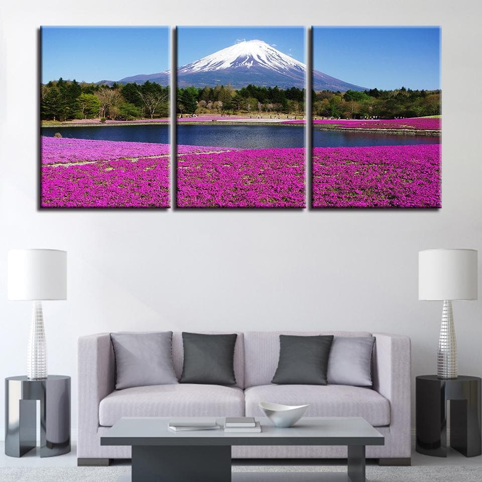 Framed 3 Panels - Mount Fuji