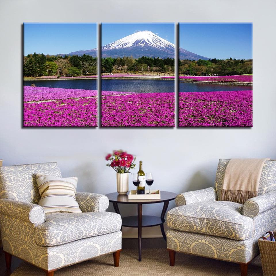 Framed 3 Panels - Mount Fuji