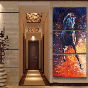 Framed 3 Panels - Horse
