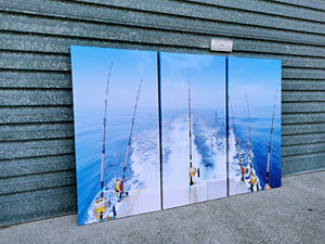 Framed 3 Panels - Fishing