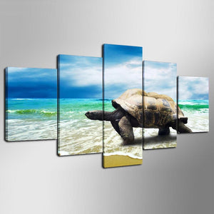 Framed 5 Panels - Tortoise