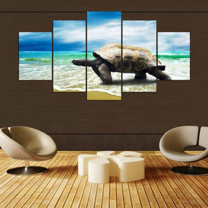 Framed 5 Panels - Tortoise