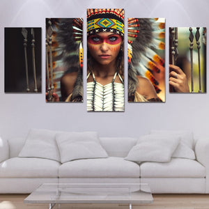 Framed 5 Panels - Indiana Women