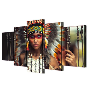 Framed 5 Panels - Indiana Women