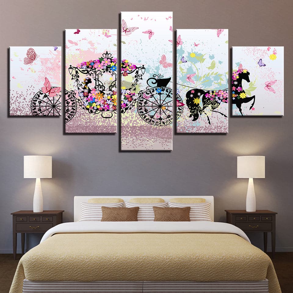 Framed 5 Panels - Abstract